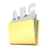 Computer folder with ABC files 3D