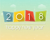 happy new year 2018 over sky background