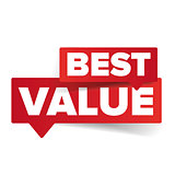 Best value tag speech bubble