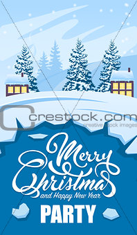 Invitation card Merry Christmas Party