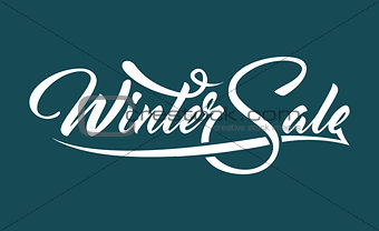 White text Winter Sale