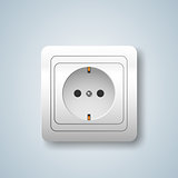 White socket icon on the grey background.