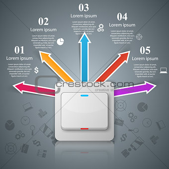 Switch icon. Abstract business infographic.