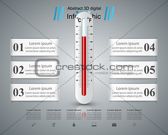 Thermometer, health icon. Business infographic.