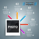 Photo business Infographics origami style Vector illustration.