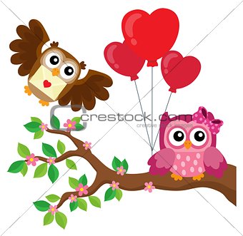 Valentine owls theme image 7