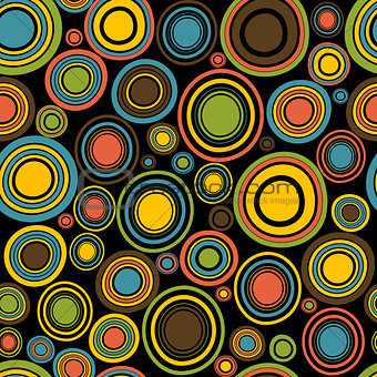 Vintage abstract seamless pattern with circles
