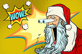 Bulging eyes Hyper reaction to Santa Claus