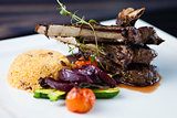 Grilled lamb carre