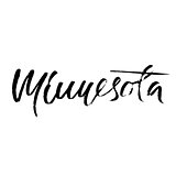Minnesota. Modern dry brush lettering. Retro typography print. Vector handwritten inscription. USA state.