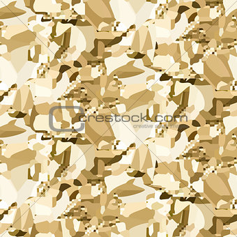 Vector gold crumpled foil seamless background.