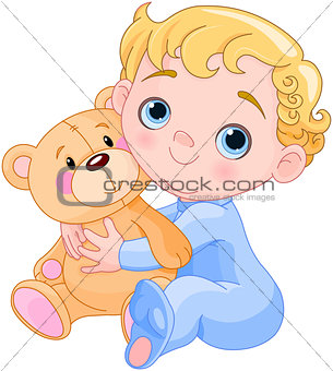 Creeping Baby & Teddy Bear 