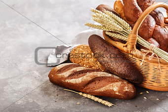 Different fresh bread