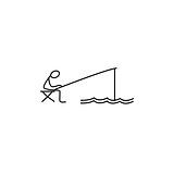 Man Fishing Icon
