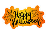 Happy Halloween message design background.