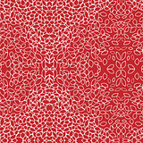 Red And white pattern Doodle leaves