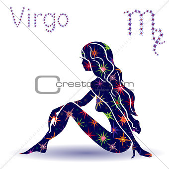 Zodiac sign Virgo stencil