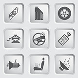 Car part and service icons set 5.