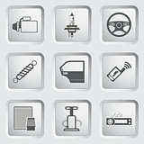 Car part and service icons set.