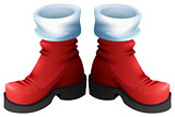 Red Santa boots symbol of accessory Christmas