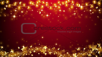 Elegant Christmas Background,Golden star