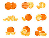 Different variants of oranges