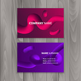 Business cards with colorful, abstract background. Vector illustration