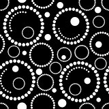 Geometric black background circles