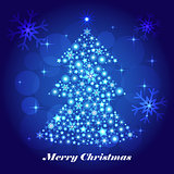 Shiny Christmas tree celebratory background