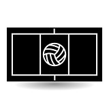 Icon playground volleyball , vector illustration.