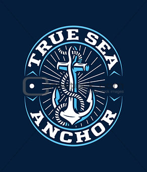 Colored vector anchor logo for any use