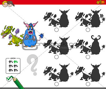 educational shadow game with monsters