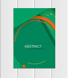 Vector green brochure A5 or A4 format material design element corporate style