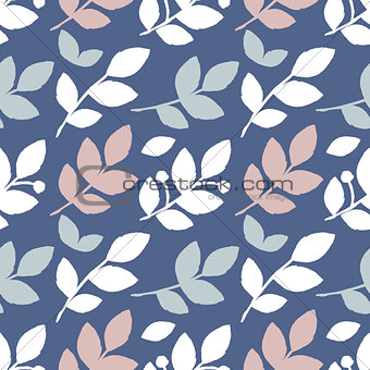 Seamless background with natural motifs