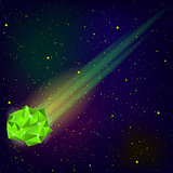 Green Falling Meteor