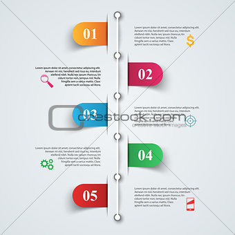 Business Infographics origami style Vector illustration.