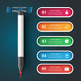 Pencil, education icon. Business infographic.
