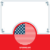 Illustration of veterans day greeting