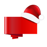 Christmas Banner With Santa Claus Cap