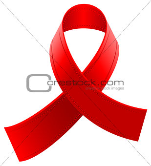 Red loop ribbon symbol World AIDS Day