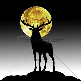 dier black silhouette illustrastion of animal