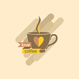 love coffee design logo