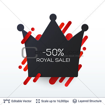 Black Friday Royal Sale badge.