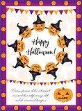 Halloween poster. Happy Halloween templates for your invitation design, greeting card, flyer. Vector illustration.