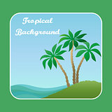 Landscape, Sea Island with Palm