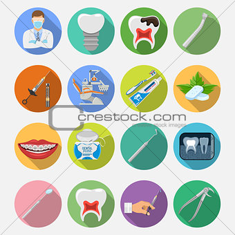 Set Dental Services Icons