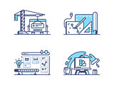 Graphic and web design icons