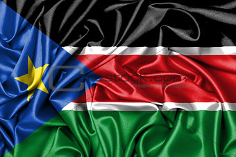 Waving flag - South Sudan