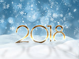 3D Happy New year background