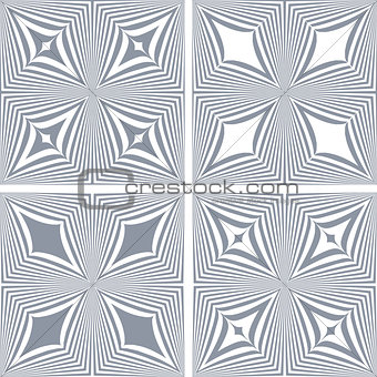 Seamless geometric patterns set.